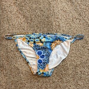 VENUS Blue and Yellow Patterned Bikini Bottom